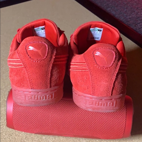 Puma Clyde red suede shoes 🎒🚨🎯 - Picture 4 of 5